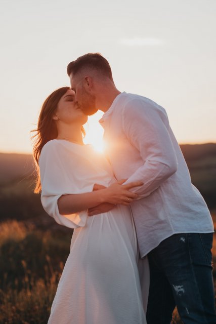 Boho Pärchen Sonnenuntergang